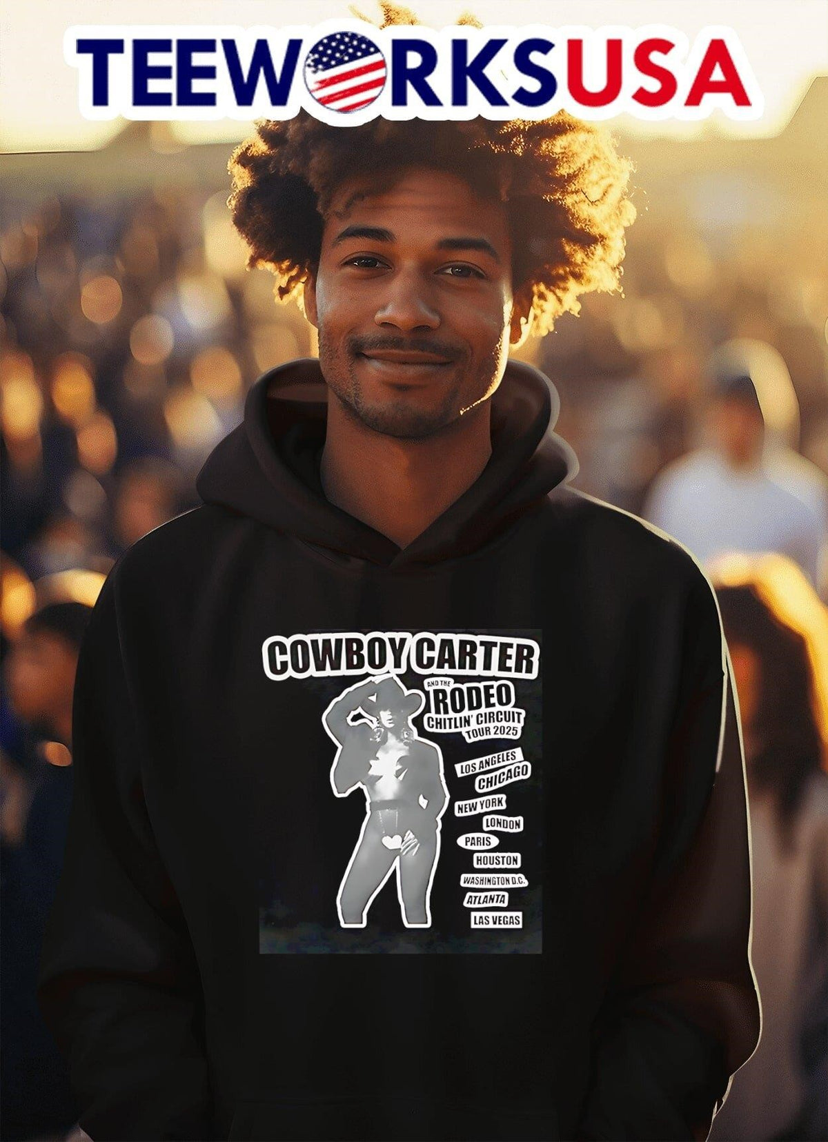 Cowboy Carter and the Rodeo chitlin' circuit tour - Adult & Kids T-Shirts, Sweatshirts & Hoodies apparel design preview 2