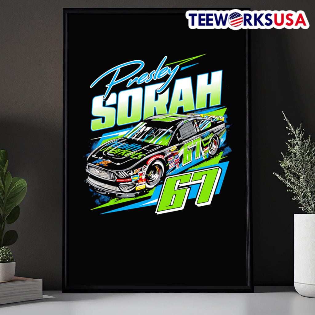Presley Sorah 67 racing car graphic - Adult & Kids T-Shirts, Sweatshirts & Hoodies apparel design preview 5
