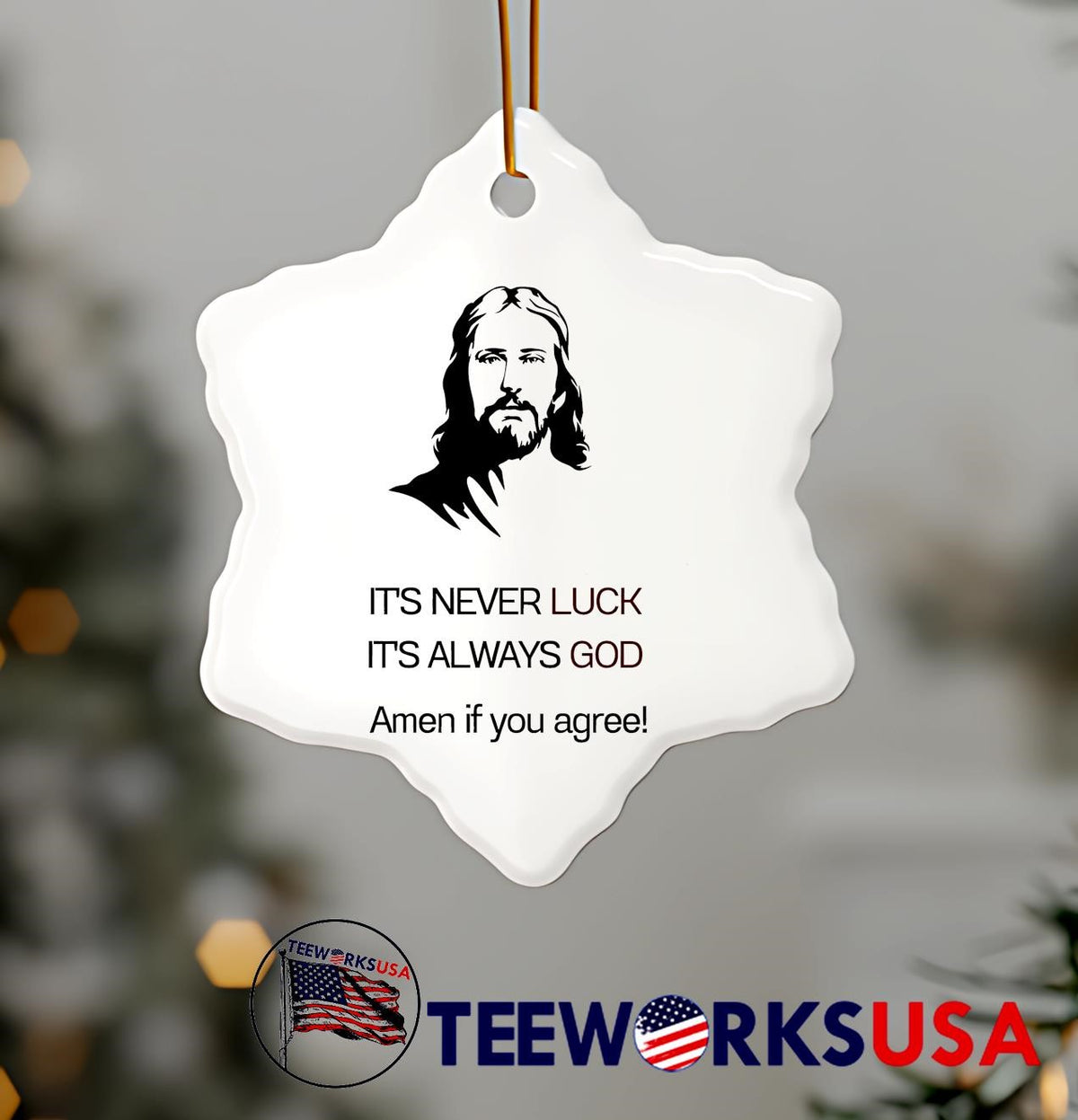 It's Never Luck Always God Amen If You Agree - Adult & Kids T-Shirts, Sweatshirts & Hoodies apparel design preview 7