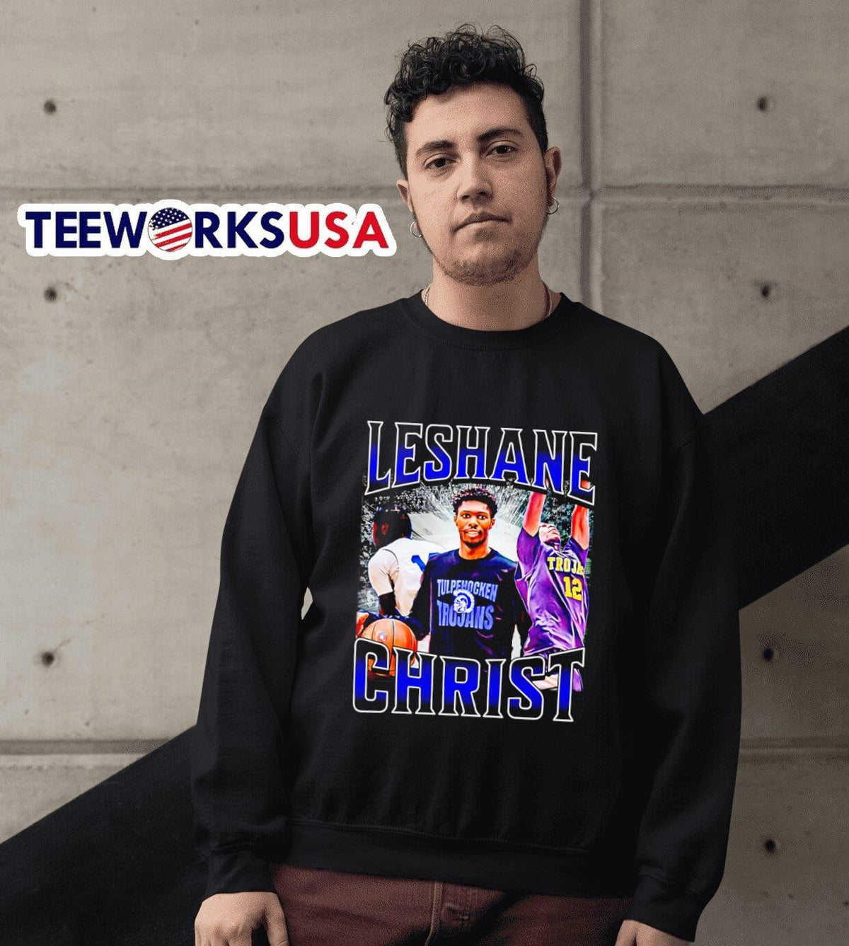 Leshane Christ basketball 90s graphic - Adult & Kids T-Shirts, Sweatshirts & Hoodies apparel design preview 6