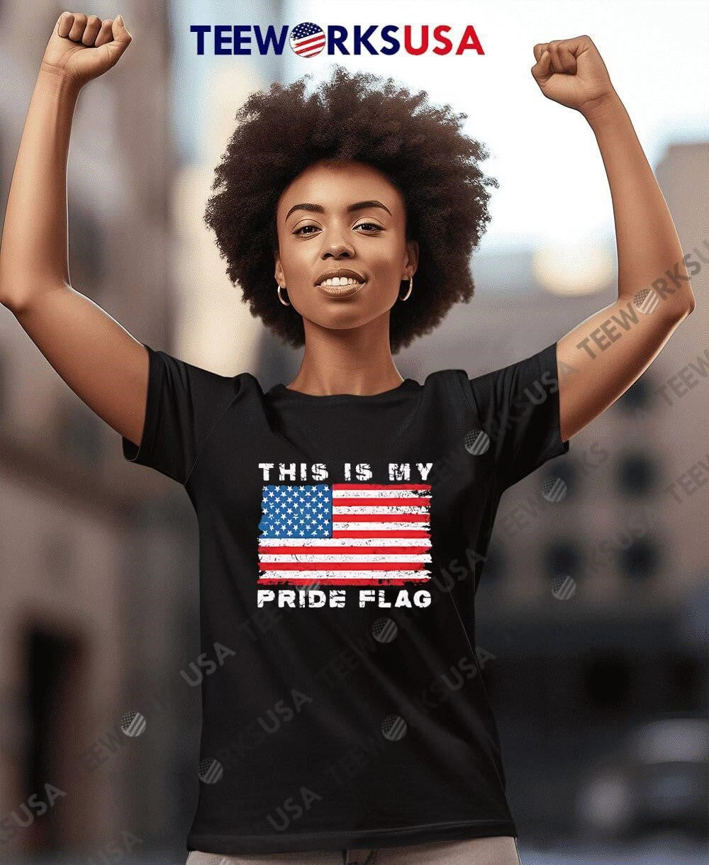 This is my Pride Flag American retro - Adult & Kids T-Shirts, Sweatshirts & Hoodies apparel design preview 8