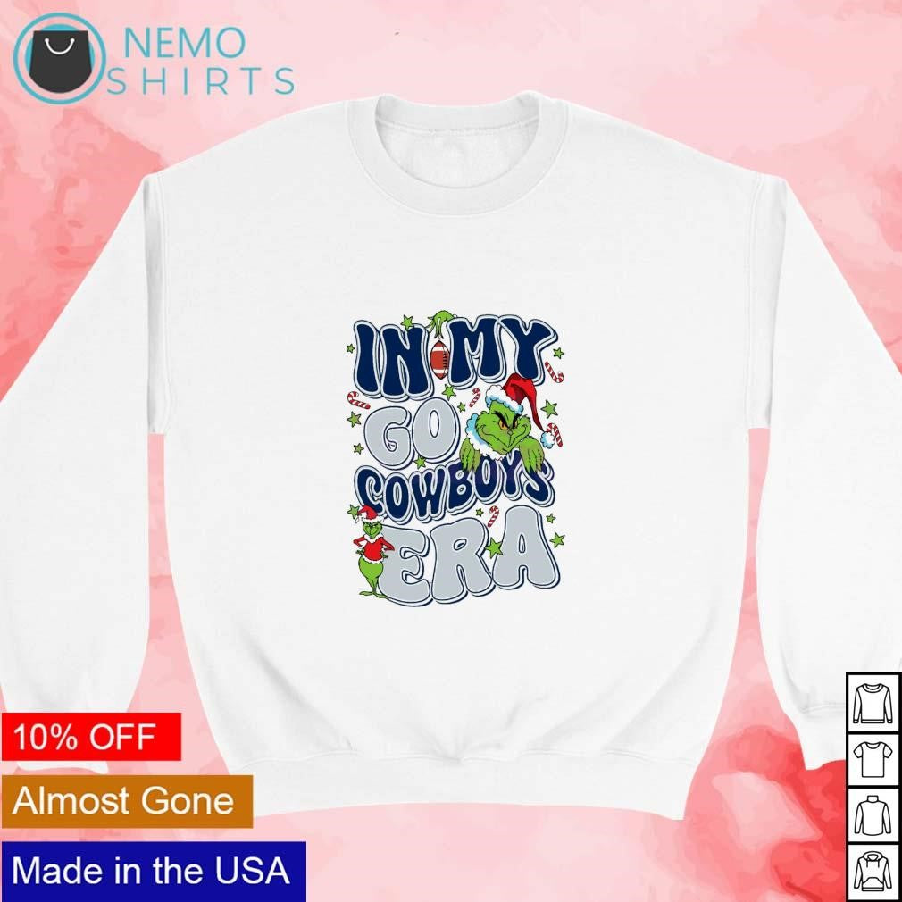 Grinch in my go Cowboys era Christmas - Adult & Kids T-Shirts, Sweatshirts & Hoodies apparel design preview 3