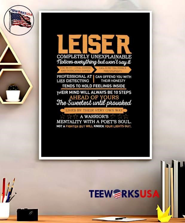 Leiser Completely Unexplainable Notices Everything - Adult & Kids T-Shirts, Sweatshirts & Hoodies apparel design preview 5