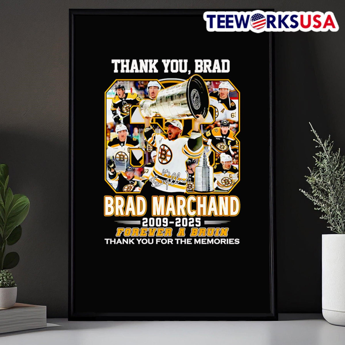 Thank you Brad Marchand 2009 2025 forever a Bruin - Adult & Kids T-Shirts, Sweatshirts & Hoodies apparel design preview 5