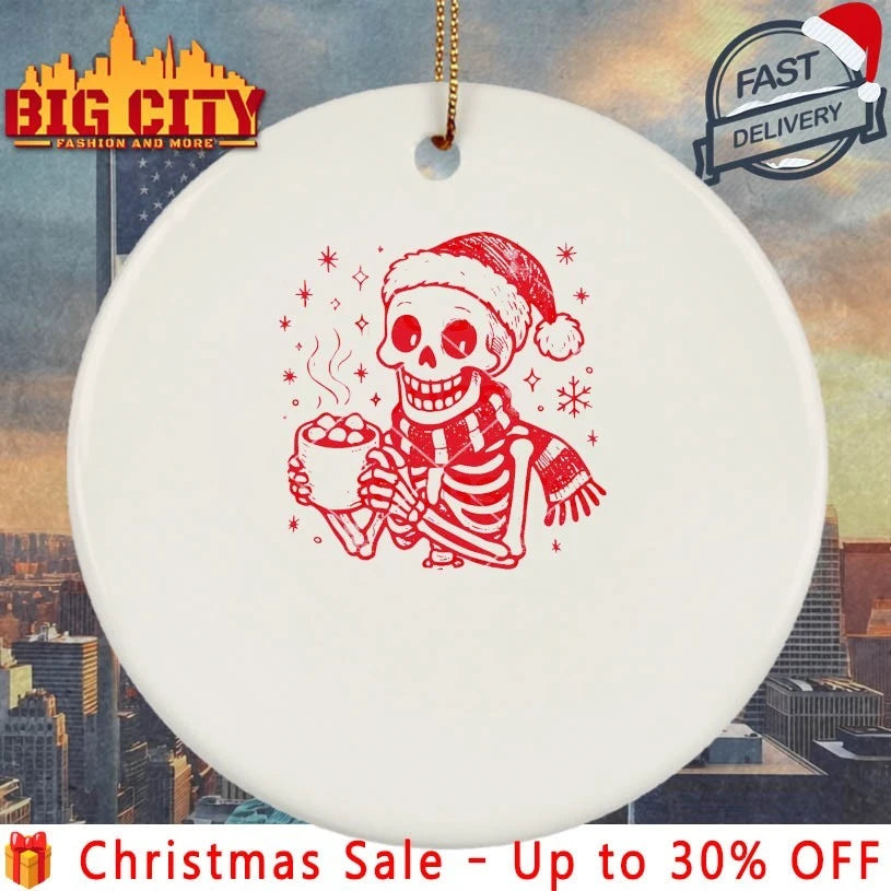 Santa Skeleton Hot Cocoa Christmas 2025 - Adult & Kids T-Shirts, Sweatshirts & Hoodies apparel design preview 3