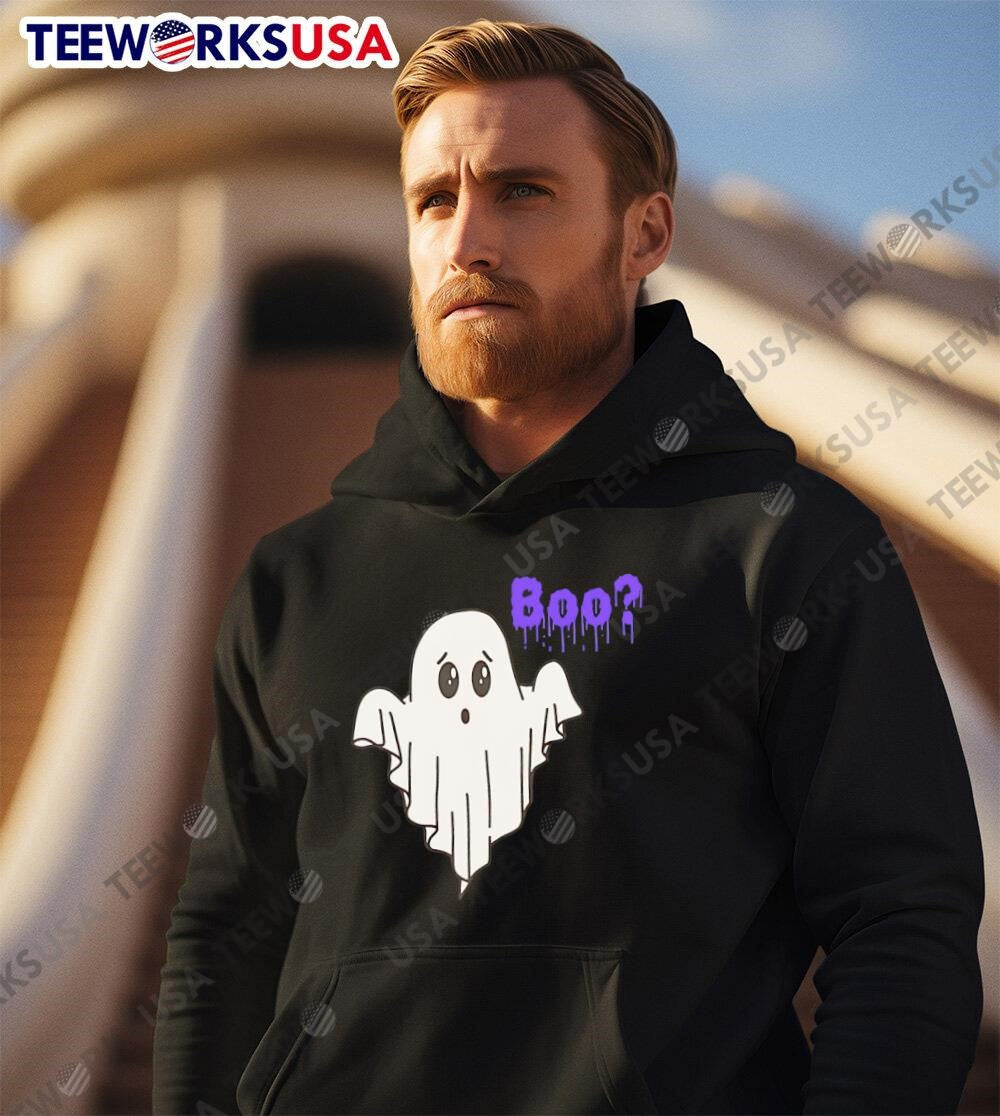 Cute Ghost Boo - Adult & Kids T-Shirts, Sweatshirts & Hoodies apparel design preview 2
