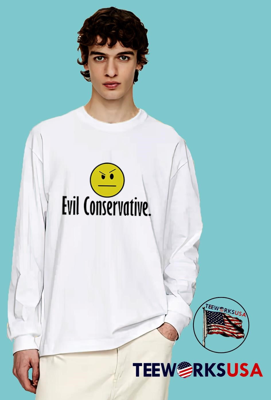 Evil Conservative Tall smle - Adult & Kids T-Shirts, Sweatshirts & Hoodies apparel design preview 4