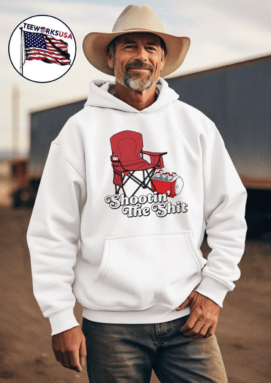 Shootin' the shit - Adult & Kids T-Shirts, Sweatshirts & Hoodies apparel design preview 2