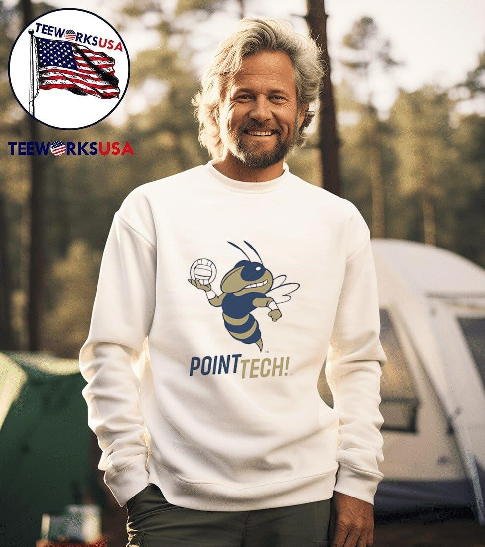 Georgia Tech Volleyball Buzz point - Adult & Kids T-Shirts, Sweatshirts & Hoodies apparel design preview 3