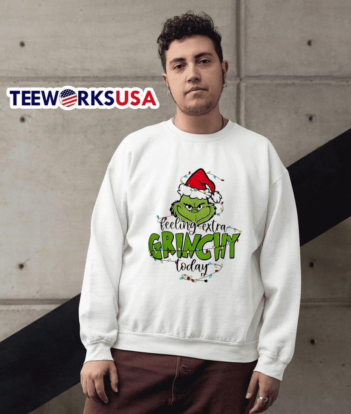 The Grinch Feeling Extra Grinchy Today christmas - Adult & Kids T-Shirts, Sweatshirts & Hoodies apparel design preview 3
