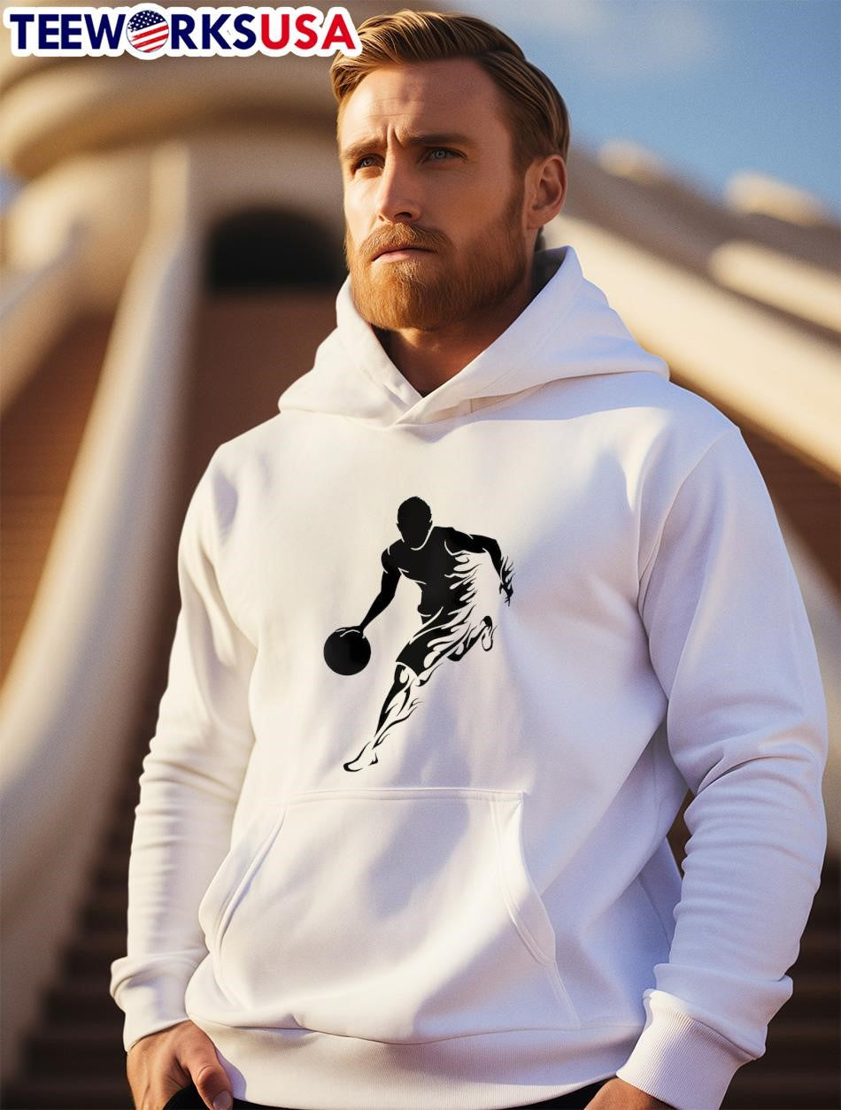 Basketball Lover Fans player dribbling the ball - Adult & Kids T-Shirts, Sweatshirts & Hoodies apparel design preview 2