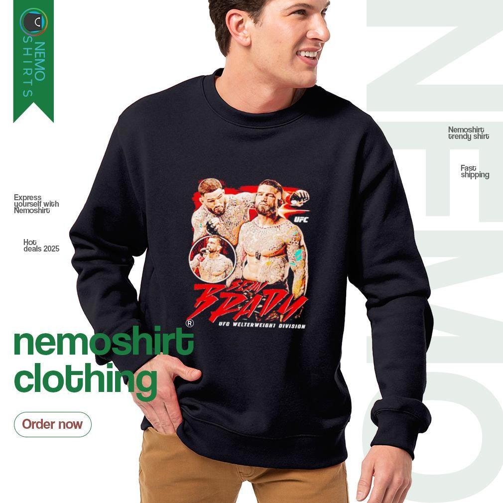 Sean Brady UFC Welterweight division vintage - Adult & Kids T-Shirts, Sweatshirts & Hoodies apparel design preview 4