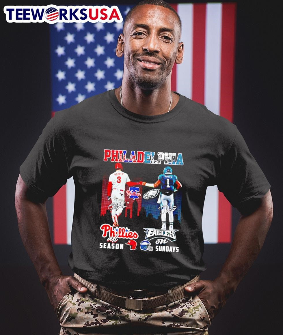 Harper and Hurts Philadelphia Phillies all season - Adult & Kids T-Shirts, Sweatshirts & Hoodies apparel design preview 1