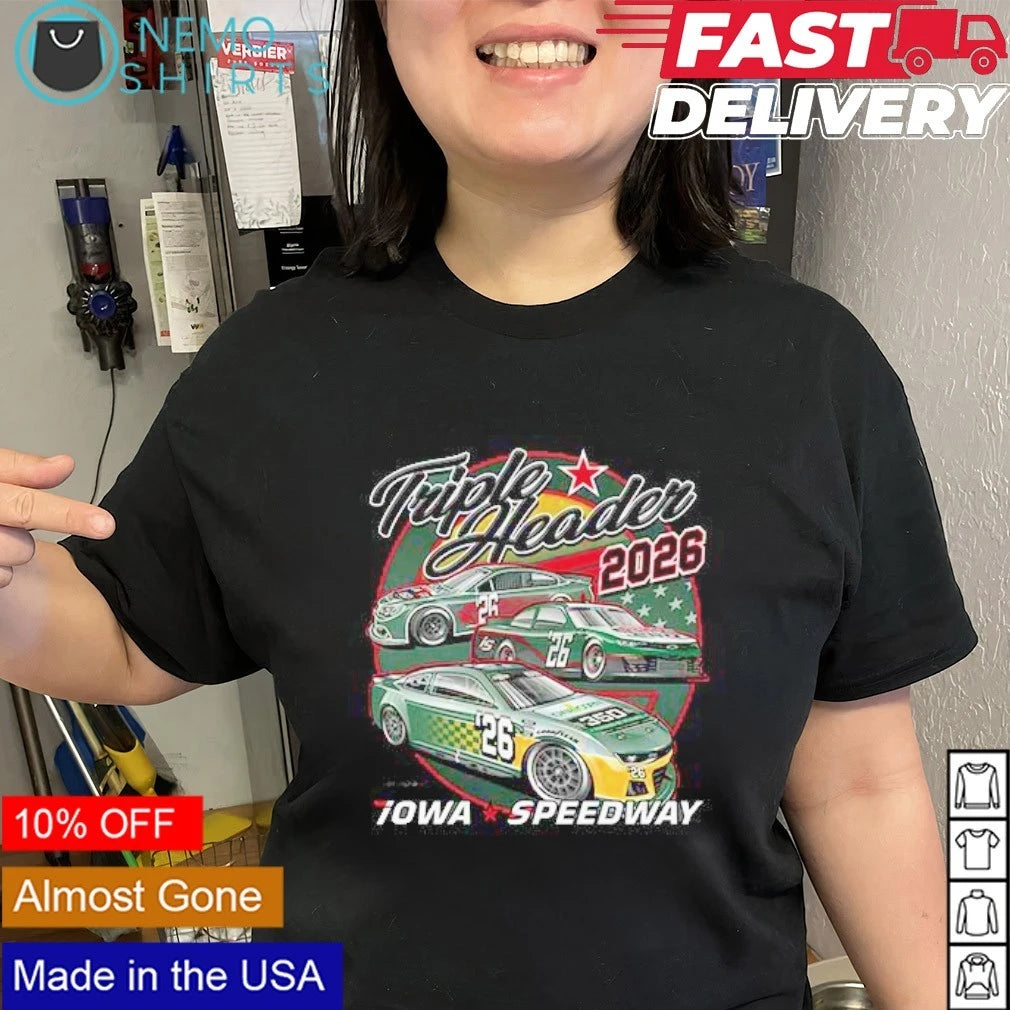 Iowa Speedway Triple Header 2026 - Adult & Kids T-Shirts, Sweatshirts & Hoodies apparel design preview 2