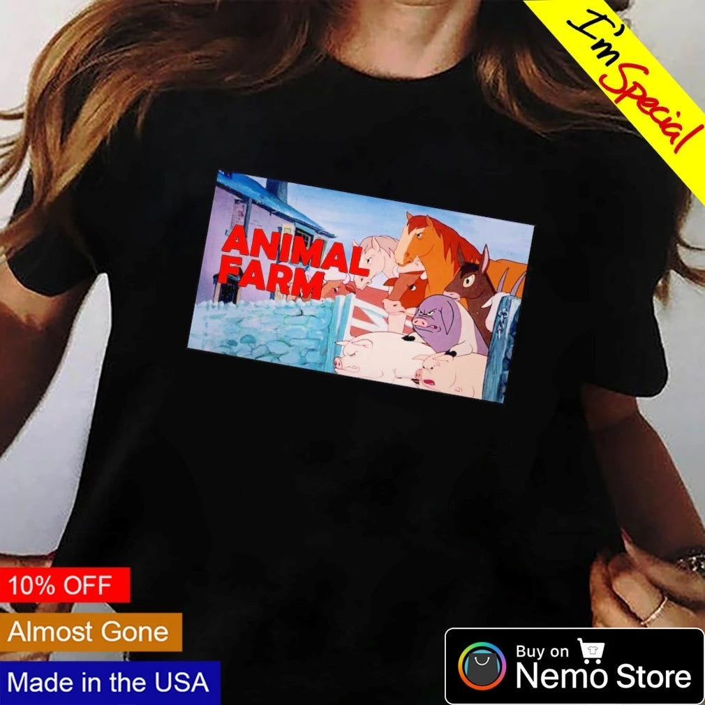 Animal Farm Movie Poster George Orwell Animated Film - Adult & Kids T-Shirts, Sweatshirts & Hoodies apparel design preview 3