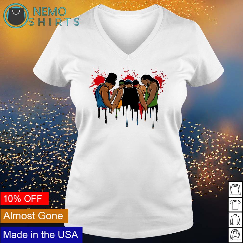 Group of black afro men praying - Adult & Kids T-Shirts, Sweatshirts & Hoodies apparel design preview 5