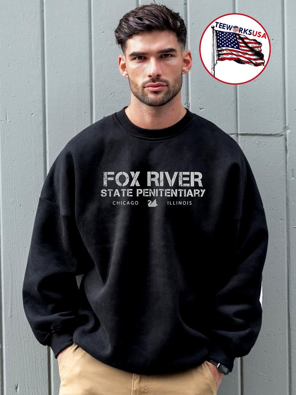Fox River State Penitentiary Chicago Illiois - Adult & Kids T-Shirts, Sweatshirts & Hoodies apparel design preview 3
