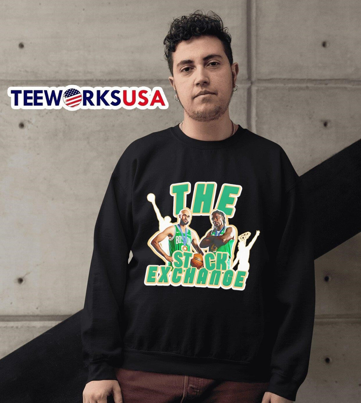 The Stock Exchange Boston Celtics Derrick White and - Adult & Kids T-Shirts, Sweatshirts & Hoodies apparel design preview 3