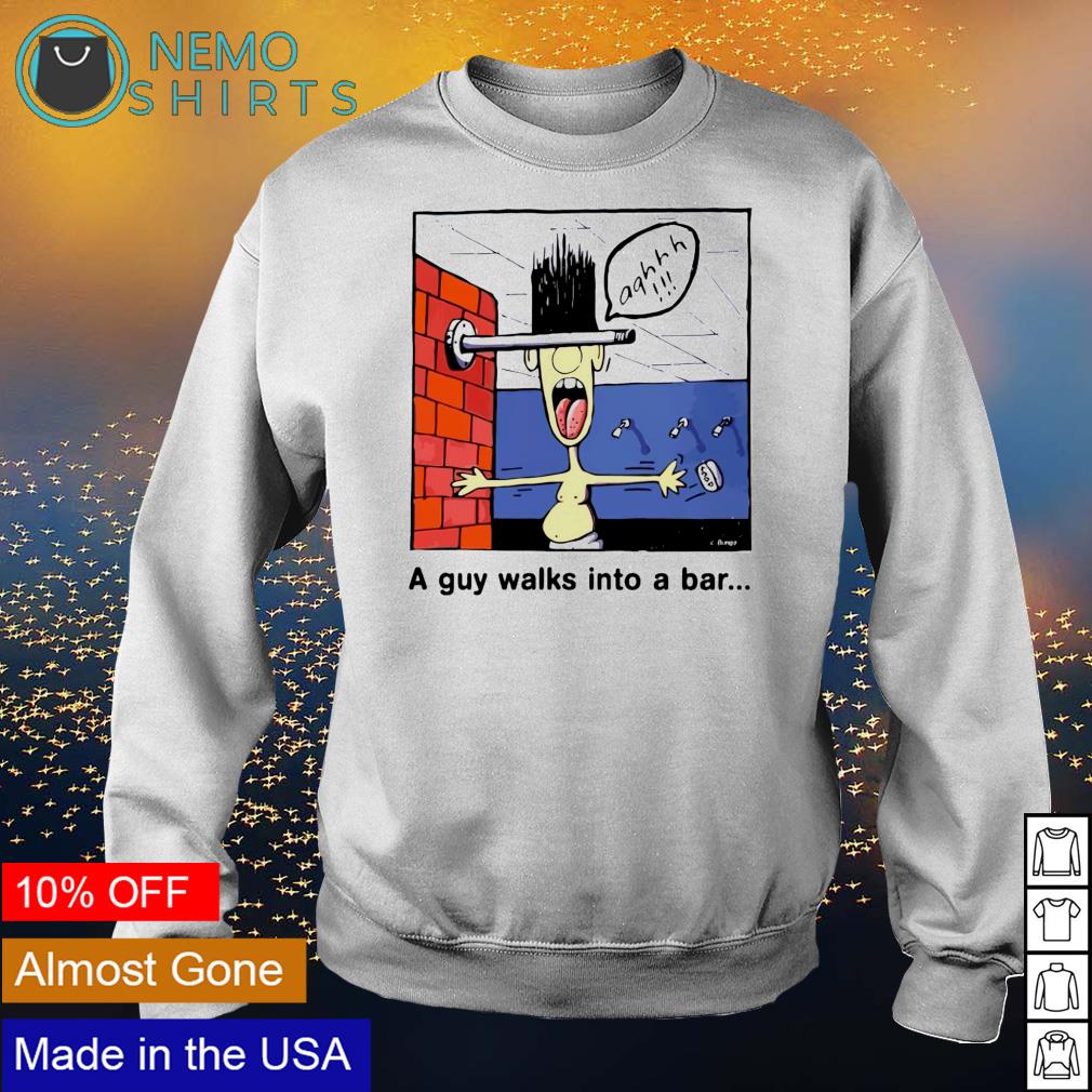 A guy walks into bar - Adult & Kids T-Shirts, Sweatshirts & Hoodies apparel design preview 4