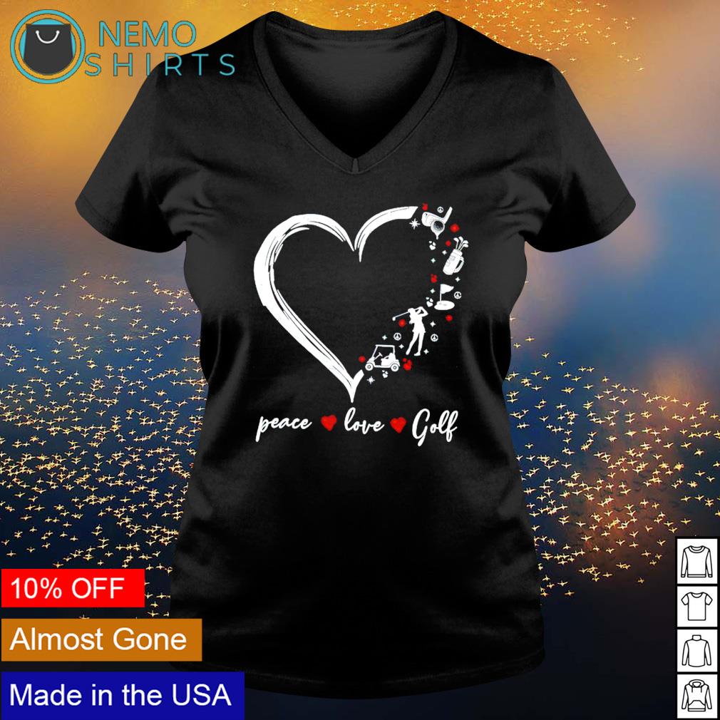 Heart peace love golf - Adult & Kids T-Shirts, Sweatshirts & Hoodies apparel design preview 5