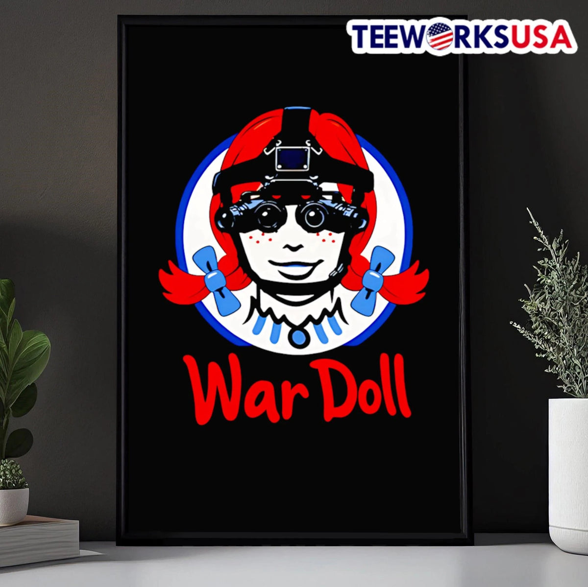 War Doll Wendy Night Vision Goggles Wendy's - Adult & Kids T-Shirts, Sweatshirts & Hoodies apparel design preview 5