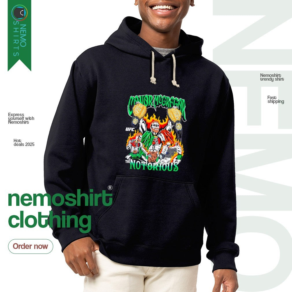 The Notorious Conor McGregor skeleton graphic - Adult & Kids T-Shirts, Sweatshirts & Hoodies apparel design preview 2