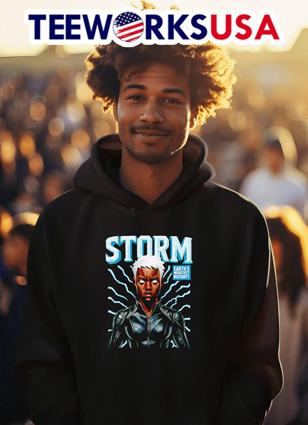 Storm Earth's mightiest mutant - Adult & Kids T-Shirts, Sweatshirts & Hoodies apparel design preview 2
