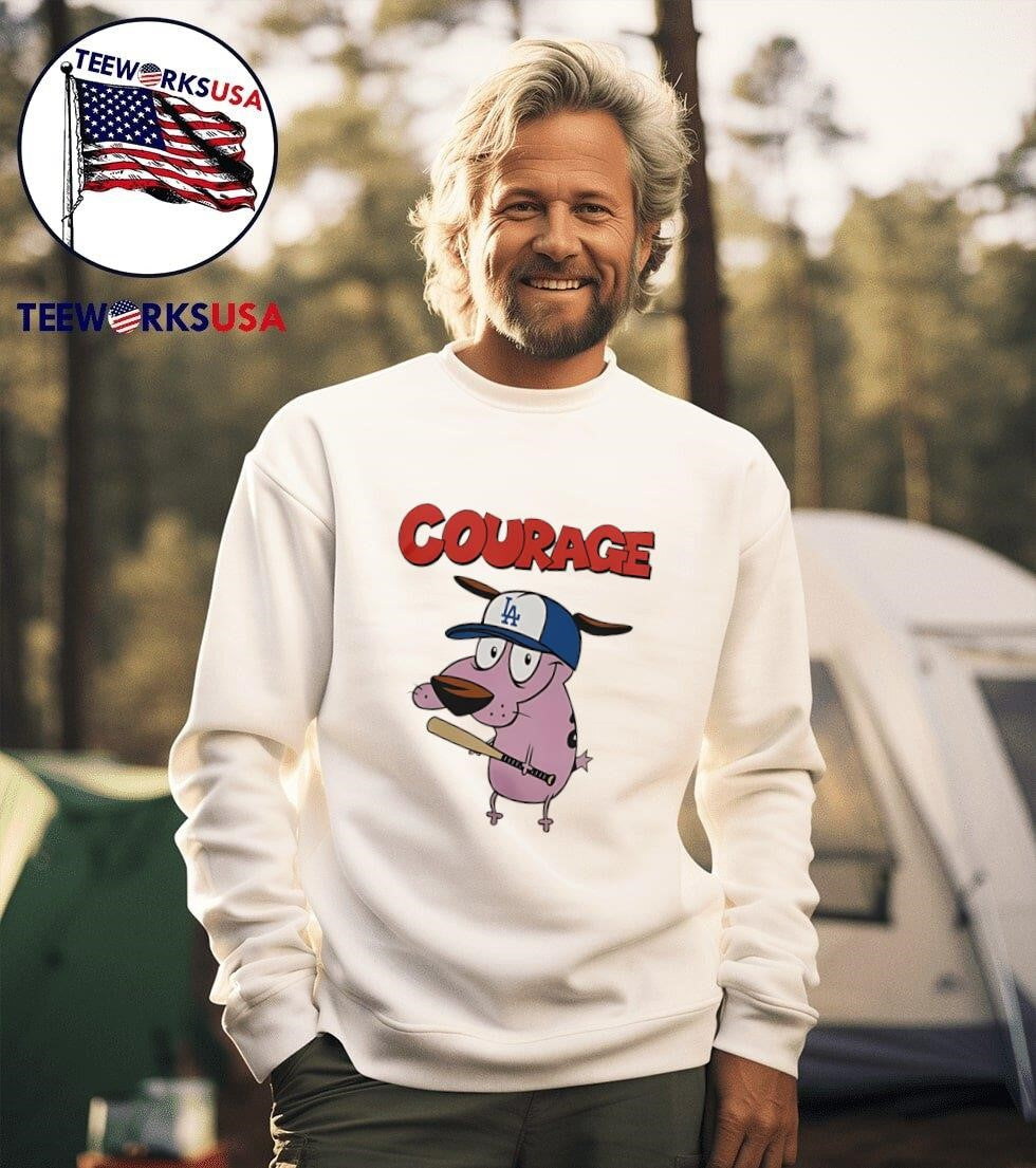 Los Angeles Dodgers x Courage Dog - Adult & Kids T-Shirts, Sweatshirts & Hoodies apparel design preview 3