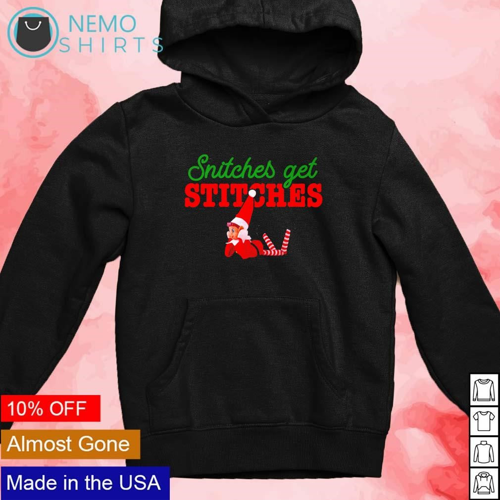 Elf snitches get stitches Christmas - Adult & Kids T-Shirts, Sweatshirts & Hoodies apparel design preview 4