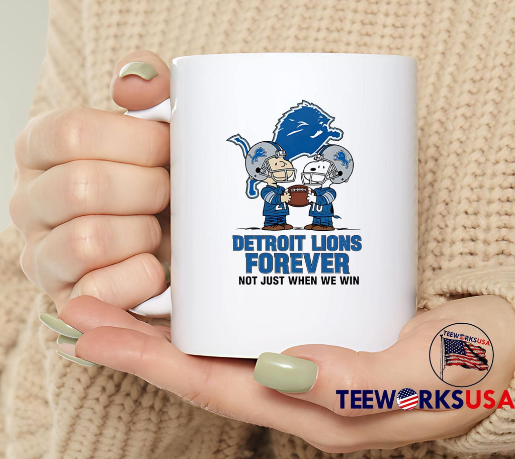 Charlie Brown Snoopy Detroit Lions Forever Not Just - Adult & Kids T-Shirts, Sweatshirts & Hoodies apparel design preview 6