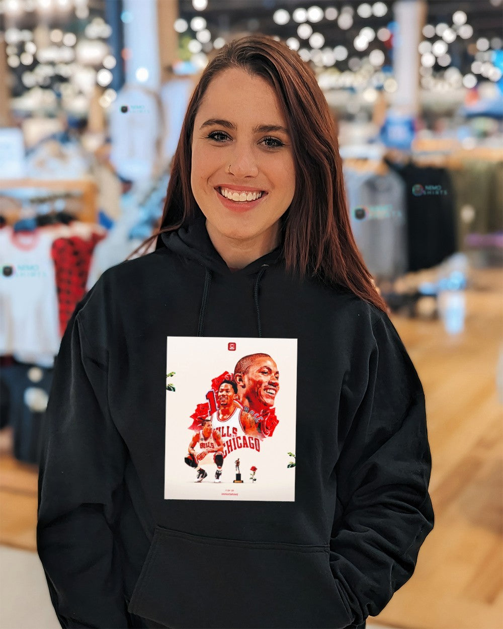 Derrick Rose Chicago Bulls becomes immortalized - Adult & Kids T-Shirts, Sweatshirts & Hoodies apparel design preview 3
