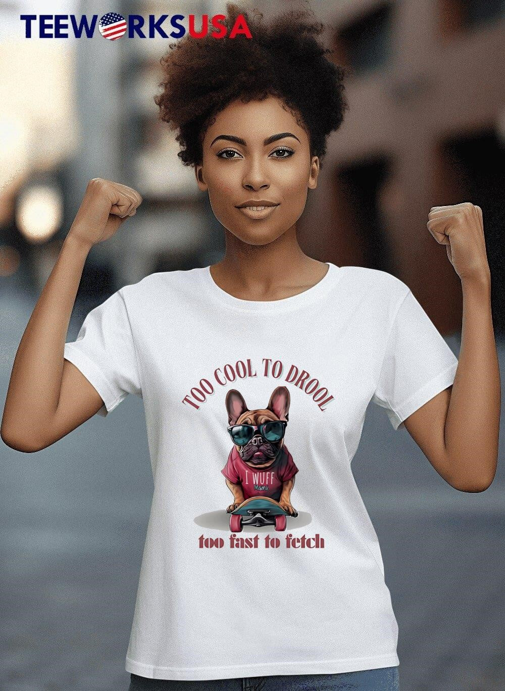 Too cool to drool Dog fast fetch - Adult & Kids T-Shirts, Sweatshirts & Hoodies apparel design preview 8