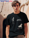 Technically I Didnt Let Go Skeleton Standing White - Adult & Kids T-Shirts, Sweatshirts & Hoodies apparel design preview 1