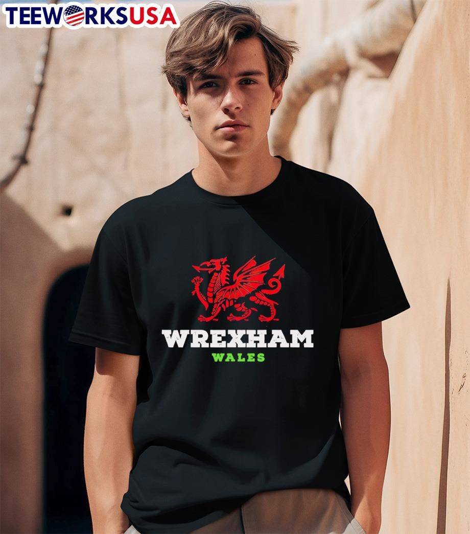 Wrexham Wales Welsh Dragon vintage - Adult & Kids T-Shirts, Sweatshirts & Hoodies apparel design preview 1