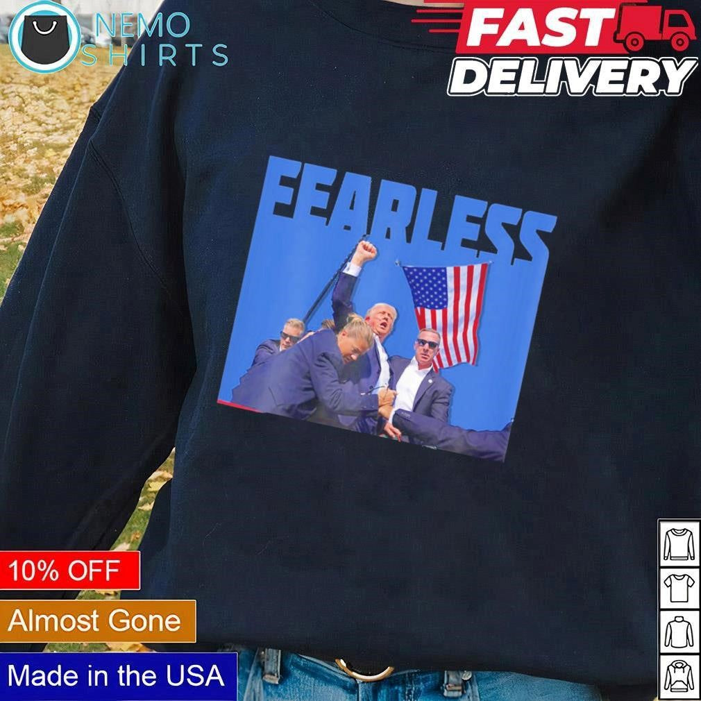 Fearless Trump shot 2024 - Adult & Kids T-Shirts, Sweatshirts & Hoodies apparel design preview 1