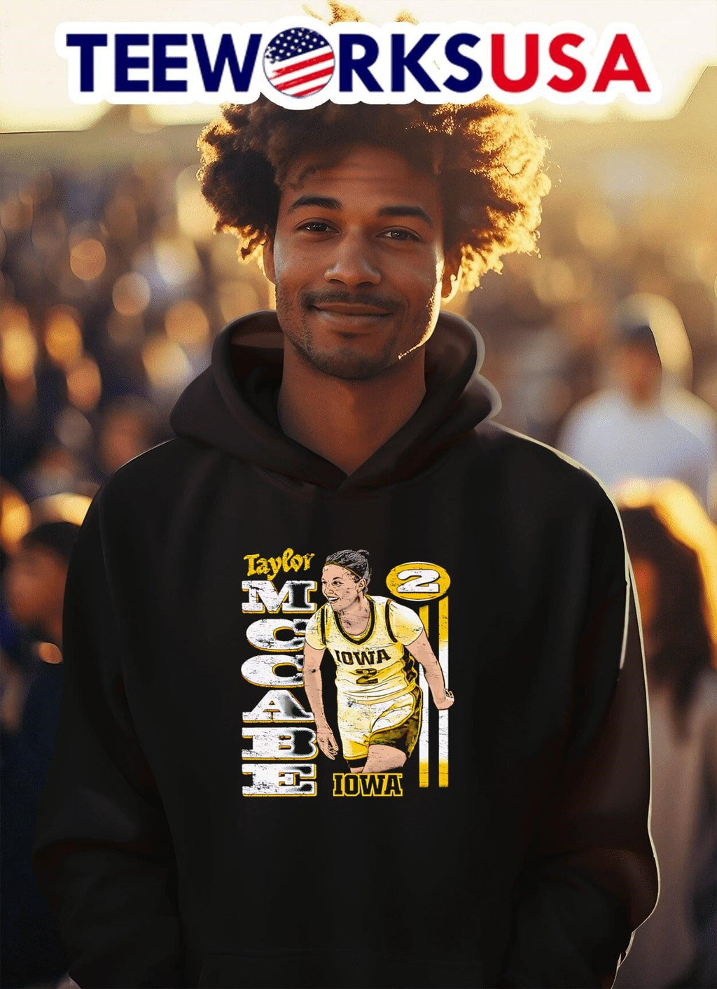 Taylor McCabe Iowa basketball cartoon - Adult & Kids T-Shirts, Sweatshirts & Hoodies apparel design preview 2