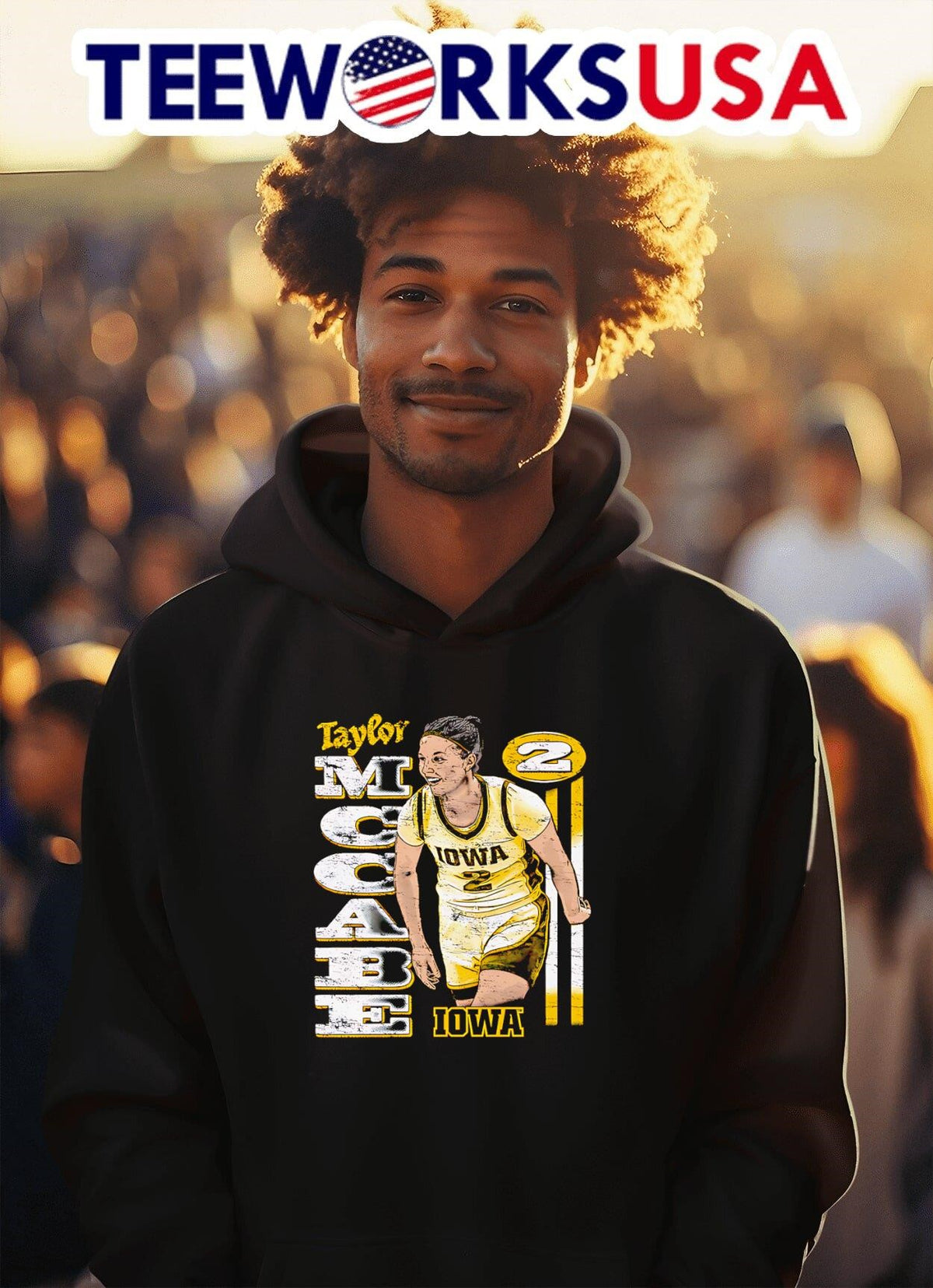 Taylor McCabe Iowa basketball cartoon - Adult & Kids T-Shirts, Sweatshirts & Hoodies apparel design preview 2