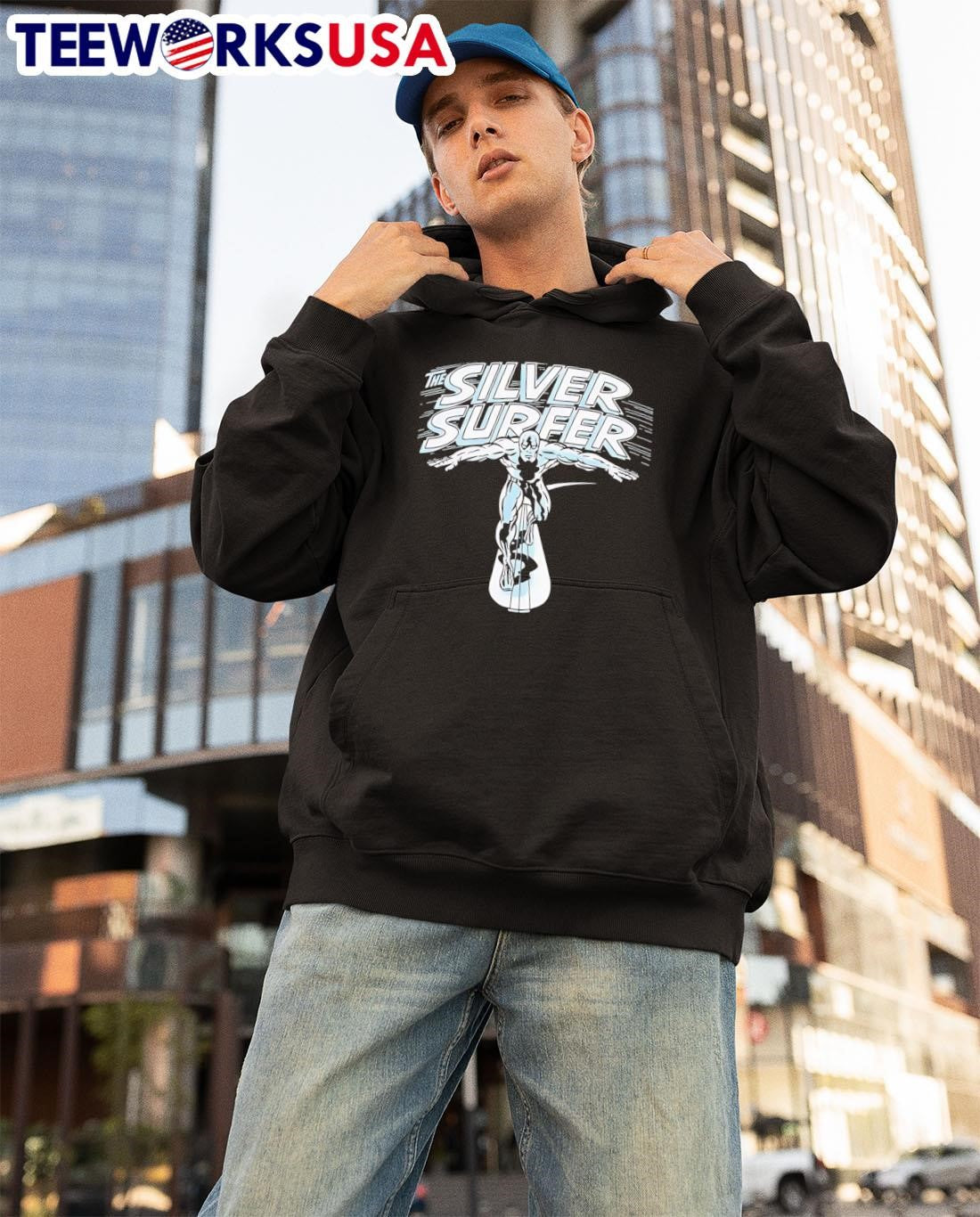 The Silver Surfer - Adult & Kids T-Shirts, Sweatshirts & Hoodies apparel design preview 3