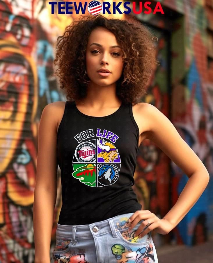 For Life Minnesota Twins Vikings Timberwolves Wild - Adult & Kids T-Shirts, Sweatshirts & Hoodies apparel design preview 7