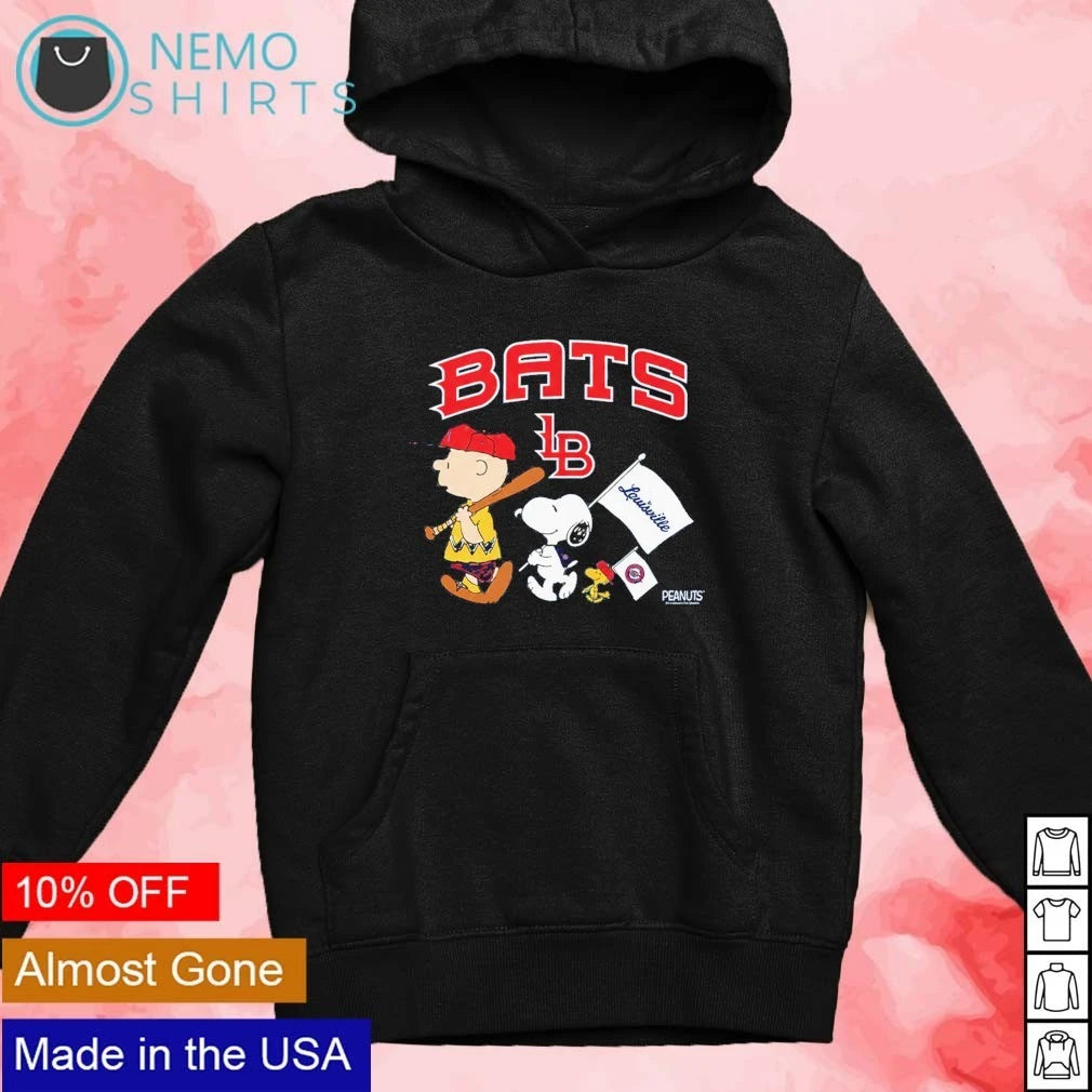 Peanuts gang Louisville Bats Baseball - Adult & Kids T-Shirts, Sweatshirts & Hoodies apparel design preview 4