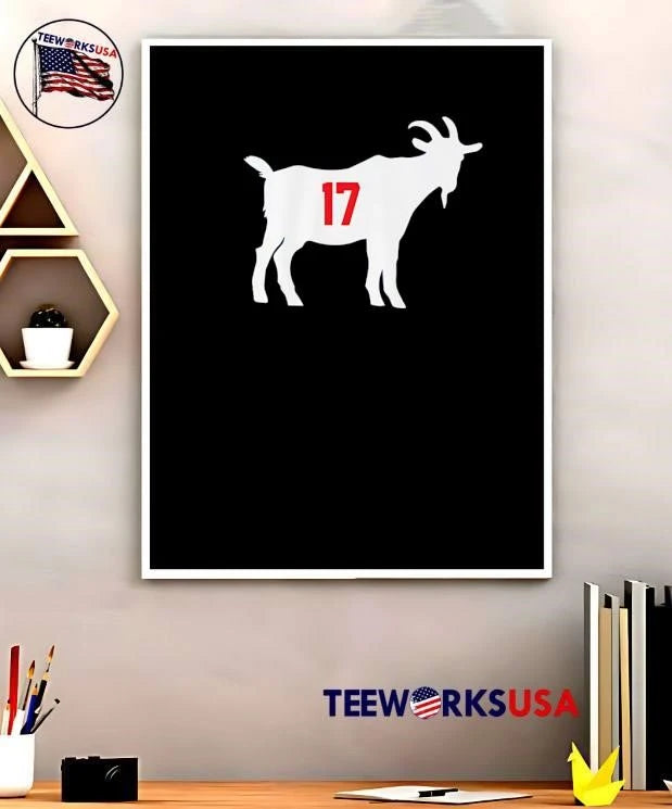 17 White Standing Billy Goat Silhouette Black - Adult & Kids T-Shirts, Sweatshirts & Hoodies apparel design preview 5
