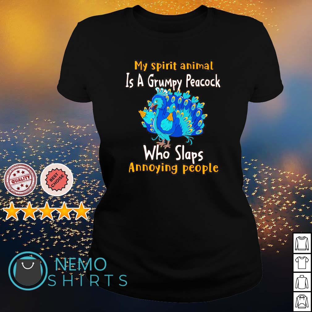 My spirit animal is a grumpy Peacock who slaps - Adult & Kids T-Shirts, Sweatshirts & Hoodies apparel design preview 3