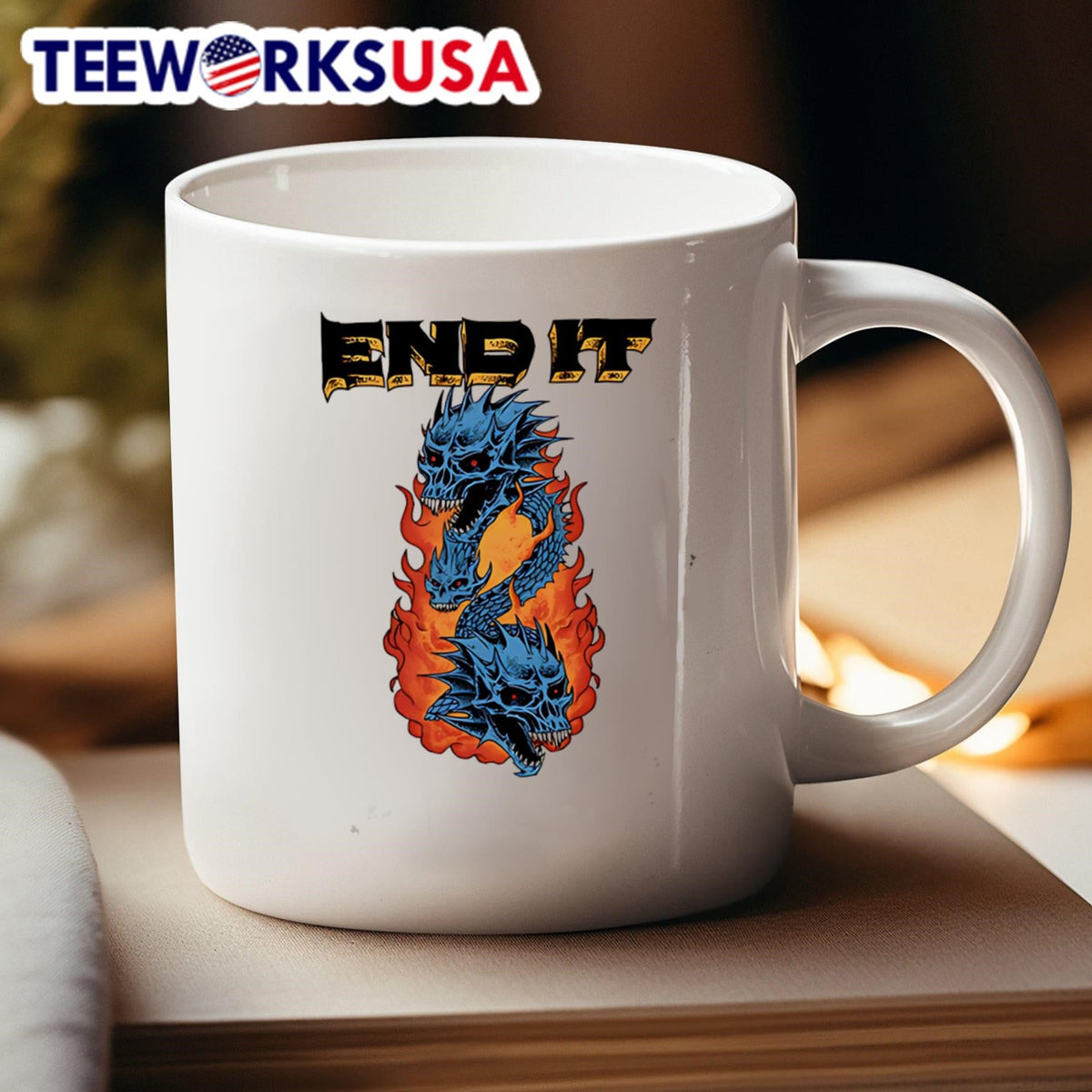 Holy Mountain Printing End It Dragons - Adult & Kids T-Shirts, Sweatshirts & Hoodies apparel design preview 4