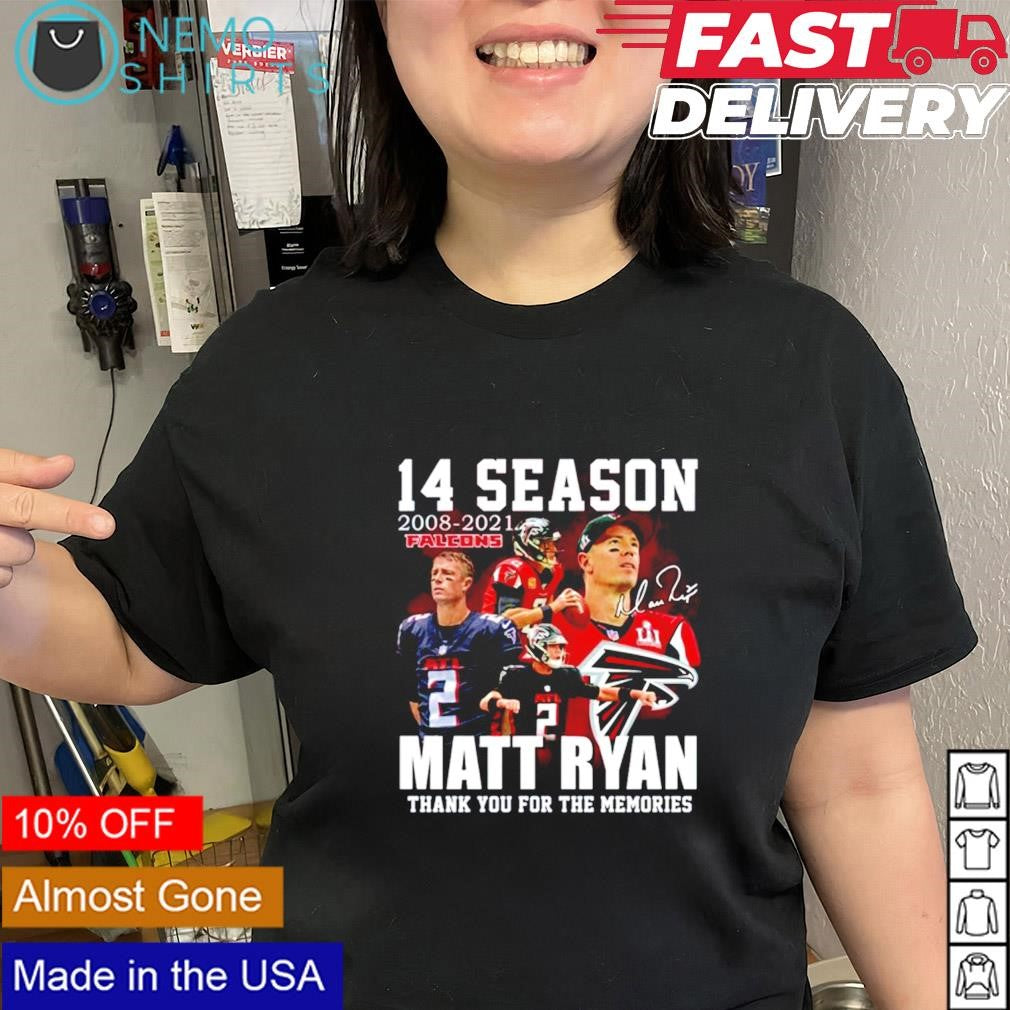 Matt Ryan Atlanta Falcons 14 season 2008 2021 thank - Adult & Kids T-Shirts, Sweatshirts & Hoodies apparel design preview 2
