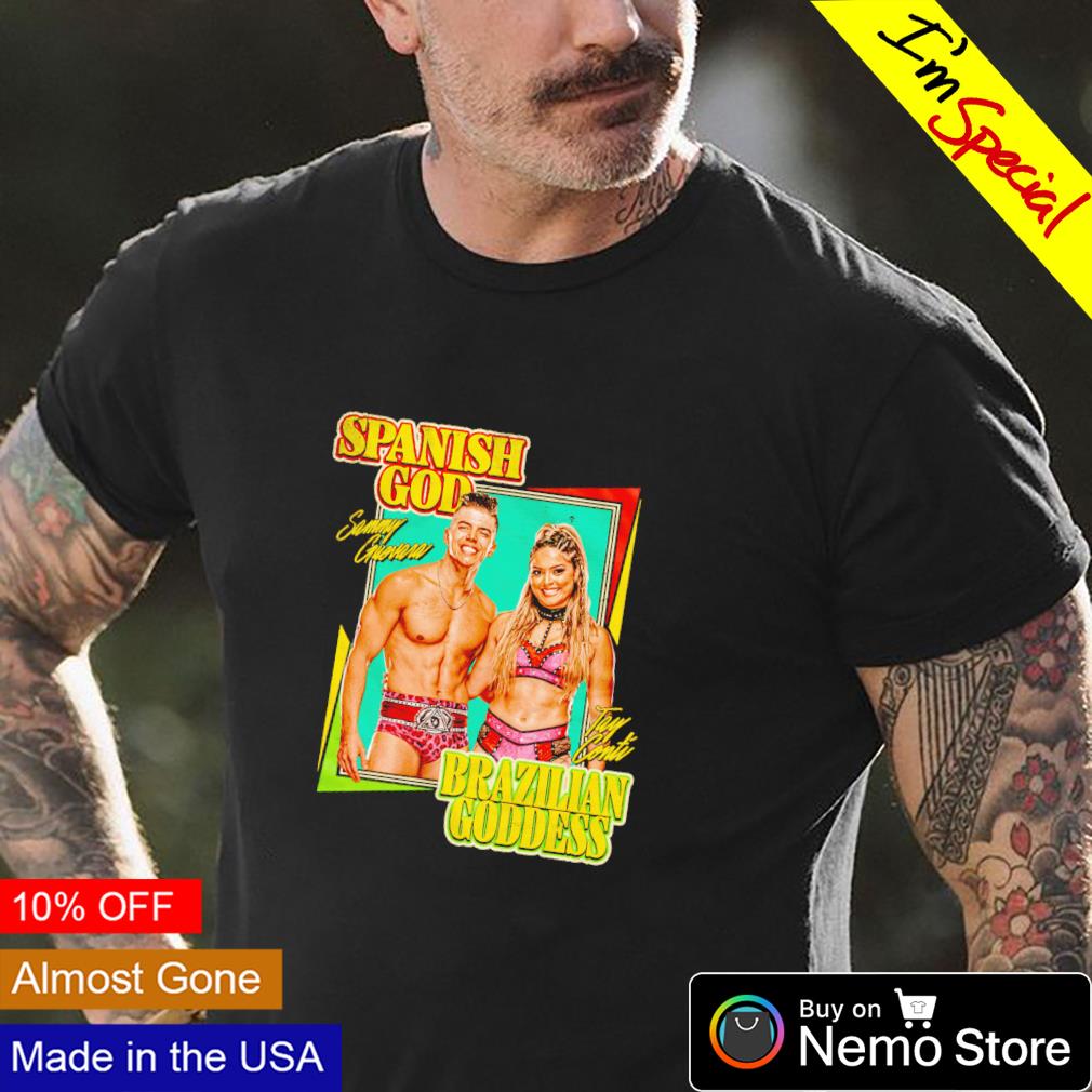Sammy Guevara and Tay Conti spanish God brazilian - Adult & Kids T-Shirts, Sweatshirts & Hoodies apparel design preview 4