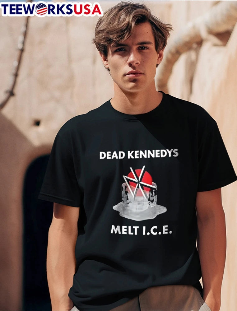 Dead Kennedys Melt Ice Dk Logo Red Circle Melting - Adult & Kids T-Shirts, Sweatshirts & Hoodies apparel design preview 1