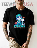 Miami Dolphins Peanuts Snoopy Forever - Adult & Kids T-Shirts, Sweatshirts & Hoodies apparel design preview 1