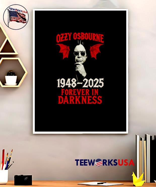 Ozzy osbourne forever in darkness rock legend tribute - Adult & Kids T-Shirts, Sweatshirts & Hoodies apparel design preview 5