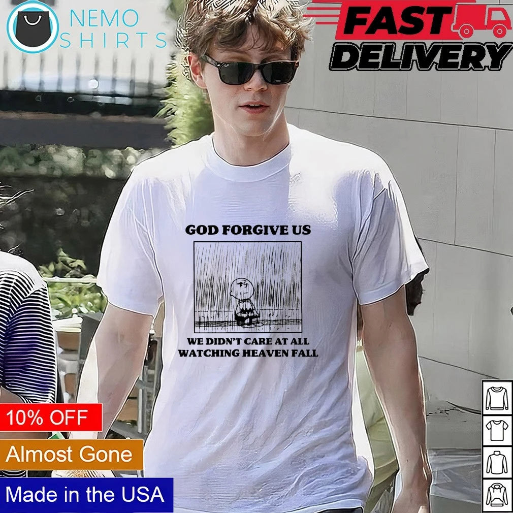 Charlie Brown God forgive us we didn't care at all - Adult & Kids T-Shirts, Sweatshirts & Hoodies apparel design preview 5