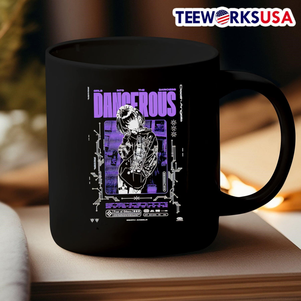 Death Angels Dangerous Girl - Adult & Kids T-Shirts, Sweatshirts & Hoodies apparel design preview 3